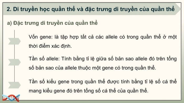 Giáo án điện tử Sinh học 12 cánh diều Bài 13: Di truyền học quần thể