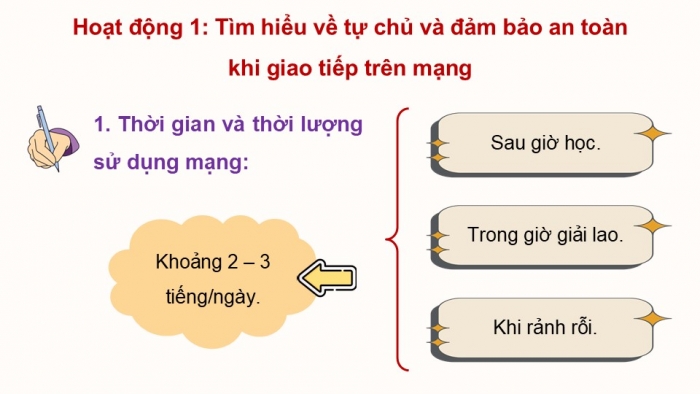 Giáo án điện tử Hoạt động trải nghiệm 5 kết nối Chủ đề Sống an toàn và tự chủ - Tuần 23