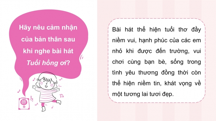 Giáo án điện tử Âm nhạc 5 kết nối Tiết 23: Hát Tuổi hồng ơi