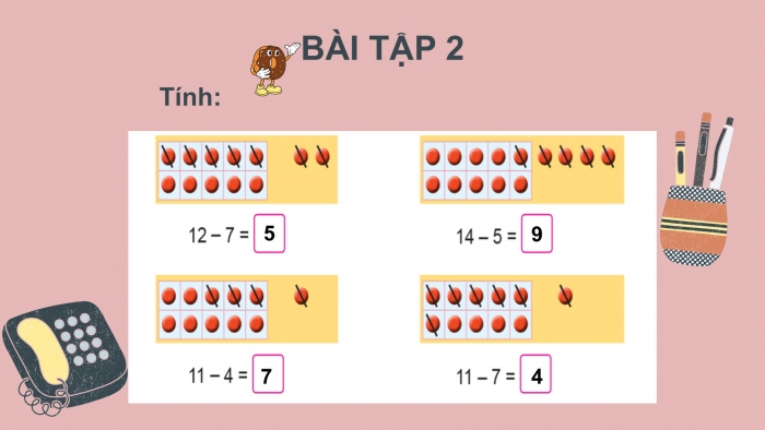 Giáo án PPT Toán 2 cánh diều bài Phép trừ (có nhớ) trong phạm vi 20 (tiếp theo)