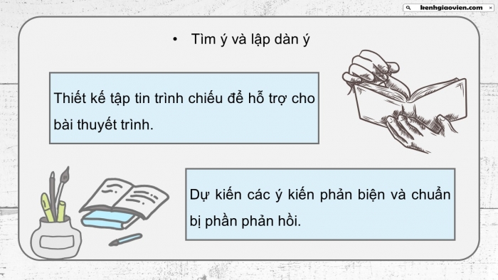 Giáo án điện tử chuyên đề Ngữ văn 12 chân trời CĐ 3 Phần 3: Yêu cầu và cách thức thuyết trình về phong cách sáng tác của một trường phái văn học (cổ điển, lãng mạn hoặc hiện thực)