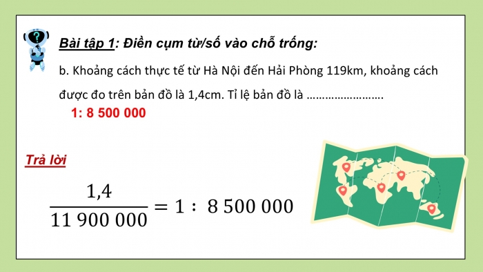 Giáo án PPT dạy thêm Toán 5 Kết nối bài 37: Tỉ lệ bản đồ và ứng dụng