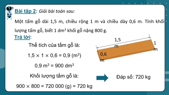 Giáo án PPT dạy thêm Toán 5 Kết nối bài 52: Thể tích của hình hộp chữ nhật