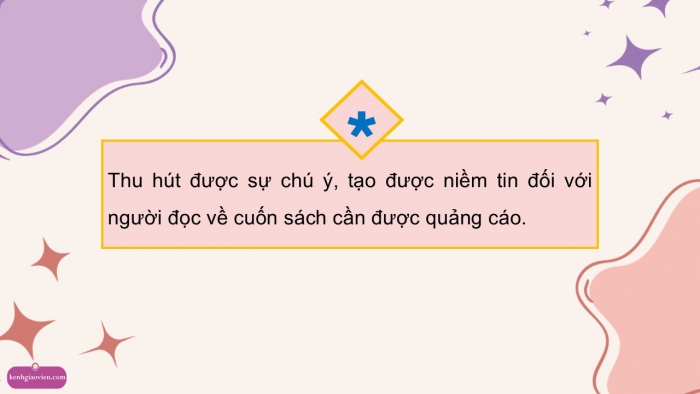 Giáo án điện tử Ngữ văn 9 kết nối Bài 10: Thách thức thứ hai - Quảng bá giá trị của sách