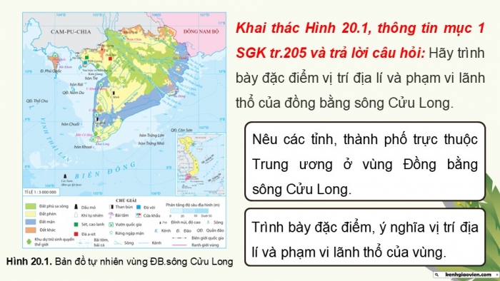 Giáo án điện tử Địa lí 9 kết nối Bài 20: Vùng Đồng bằng sông Cửu Long