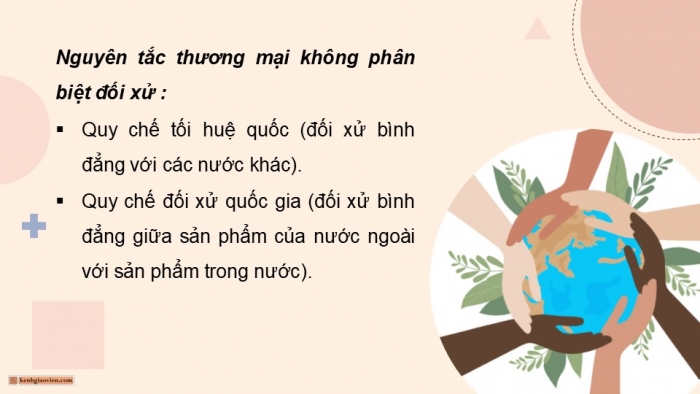 Giáo án điện tử Kinh tế pháp luật 12 kết nối Bài 16: Nguyên tắc cơ bản của Tổ chức Thương mại thế giới và hợp đồng thương mại quốc tế