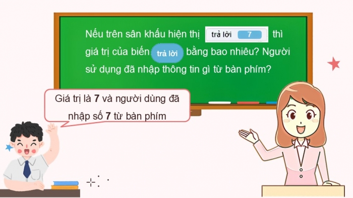 Giáo án điện tử Tin học 5 kết nối Bài 14: Sử dụng biến trong chương trình