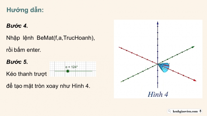 Giáo án điện tử Toán 12 cánh diều Bài Thực hành phần mềm GeoGebra