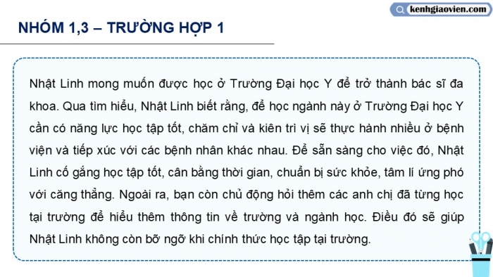 Giáo án điện tử Hoạt động trải nghiệm 12 kết nối Chủ đề 10 Tuần 1