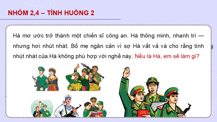 Giáo án điện tử Hoạt động trải nghiệm 12 kết nối Chủ đề 10 Tuần 4