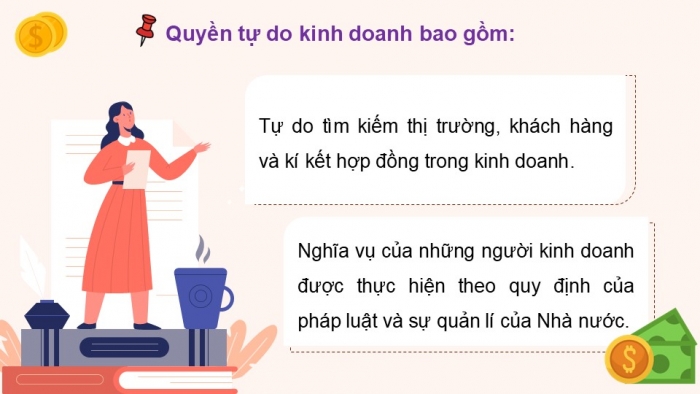 Giáo án điện tử Công dân 9 cánh diều Bài 10: Quyền tự do kinh doanh và nghĩa vụ nộp thuế