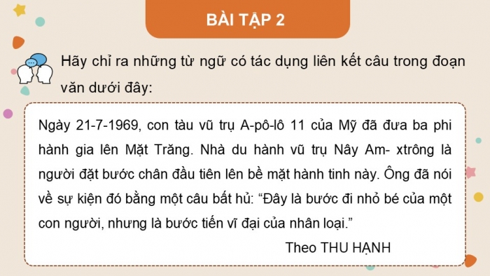 Giáo án điện tử Tiếng Việt 5 cánh diều Bài 17: Luyện tập liên kết câu bằng cách thay thế từ ngữ