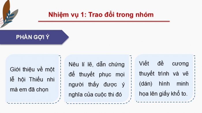 Giáo án điện tử Tiếng Việt 5 cánh diều Bài 18: Trao đổi Ngày hội Thiếu nhi