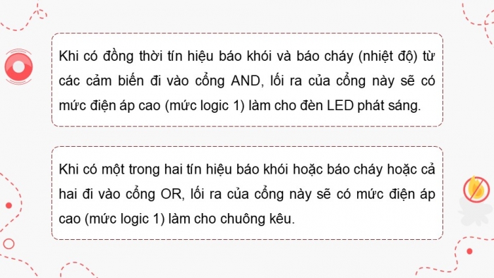 Giáo án điện tử Công nghệ 12 Điện - Điện tử Kết nối Bài 23: Thực hành Lắp ráp, kiểm tra mạch báo cháy sử dụng các cổng logic cơ bản