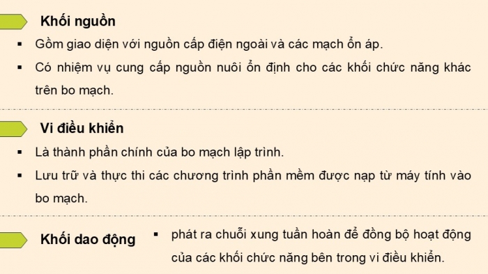 Giáo án điện tử Công nghệ 12 Điện - Điện tử Kết nối Bài 25: Bo mạch lập trình vi điều khiển