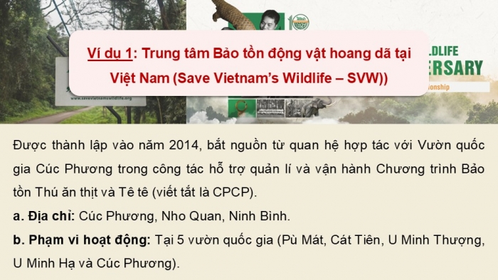 Giáo án điện tử Hoạt động trải nghiệm 12 chân trời bản 1 Chủ đề 9: Bảo vệ cảnh quan thiên nhiên, thế giới động vật và thực vật (P2)