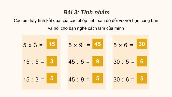 Giáo án PPT Toán 2 cánh diều bài Bảng chia 5