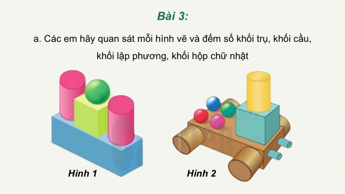 Giáo án PPT Toán 2 cánh diều bài Khối trụ – Khối cầu