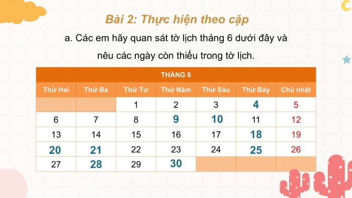 Giáo án PPT Toán 2 cánh diều bài Ngày – Tháng