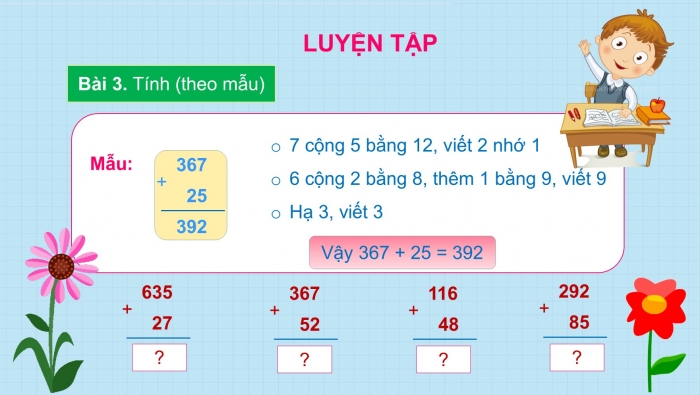 Giáo án PPT Toán 2 cánh diều bài Phép cộng (có nhớ) trong phạm vi 1000