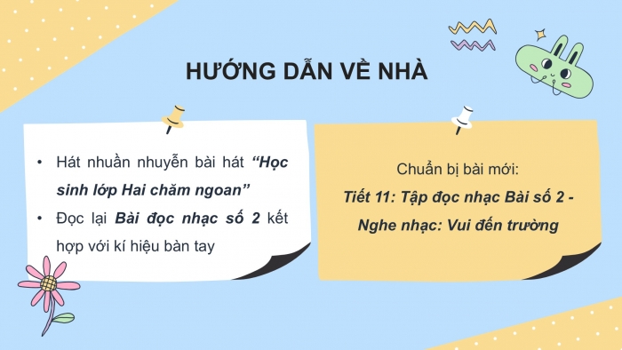 Giáo án PPT Âm nhạc 2 kết nối Tiết 10: Ôn tập bài hát Học sinh lớp Hai chăm ngoan, Đọc nhạc Bài số 2