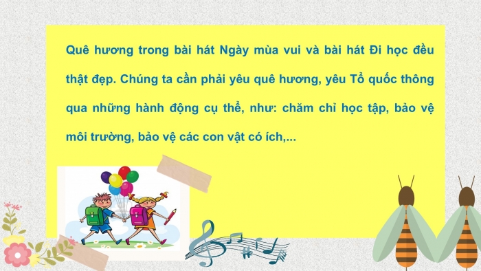 Giáo án PPT Âm nhạc 2 cánh diều Tiết 2: Ôn tập bài hát Ngày mùa vui, Nghe nhạc Đi học