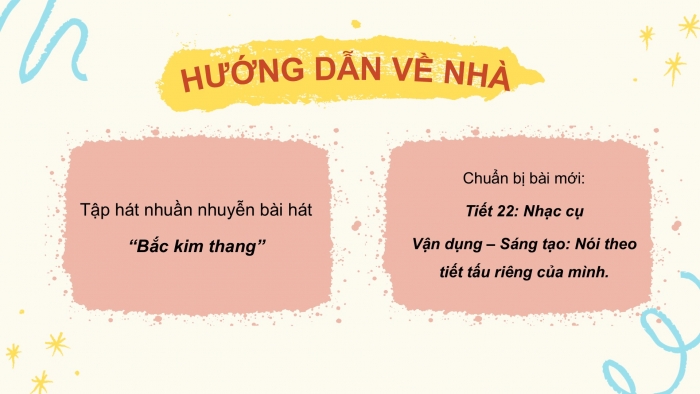 Giáo án PPT Âm nhạc 2 cánh diều Tiết 21: Ôn tập bài hát: Bắc kim thang, Vận dụng – Sáng tạo Phân biệt âm thanh dài – ngắn