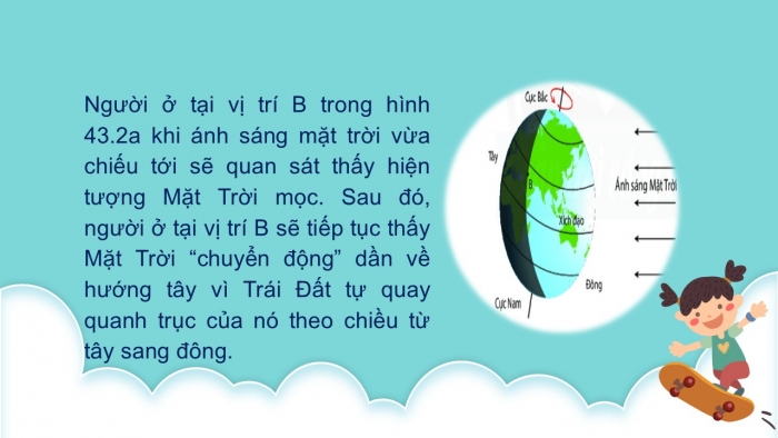 Giáo án PPT KHTN 6 chân trời Bài 43: Chuyển động nhìn thấy của Mặt Trời