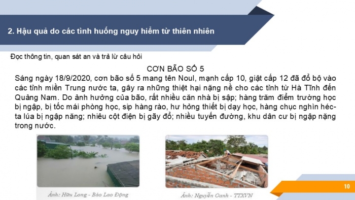 Giáo án PPT Công dân 6 cánh diều Bài 8: Ứng phó với các tình huống nguy hiểm từ thiên nhiên