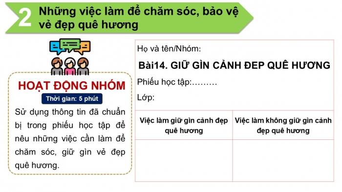 Giáo án PPT Đạo đức 2 chân trời Bài 14: Giữ gìn cảnh đẹp quê hương