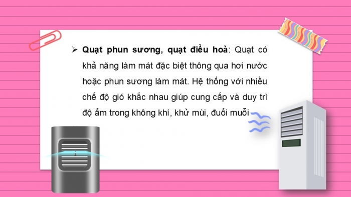 Giáo án PPT Công nghệ 6 cánh diều Bài 14: Quạt điện và máy giặt