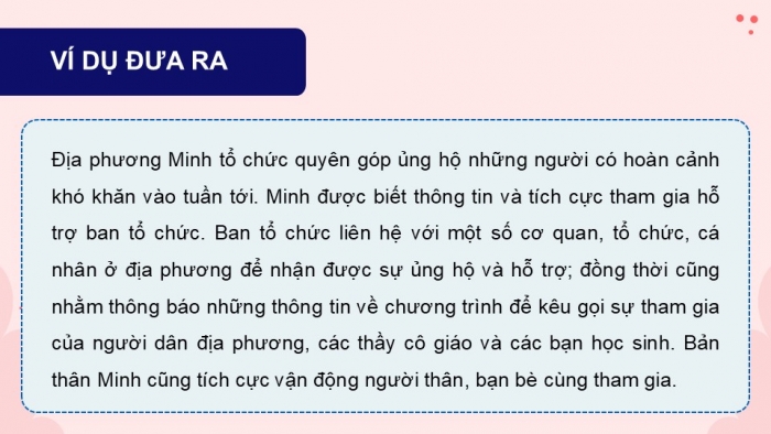 Giáo án điện tử Hoạt động trải nghiệm 9 cánh diều Chủ đề 5 - Hoạt động giáo dục 1: Tham gia phát triển cộng đồng