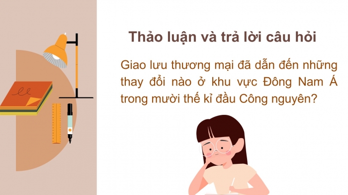 Giáo án PPT Lịch sử 6 cánh diều Bài 11: Giao lưu thương mại và văn hoá ở Đông Nam Á (từ đầu Công nguyên đến thế kỉ X)