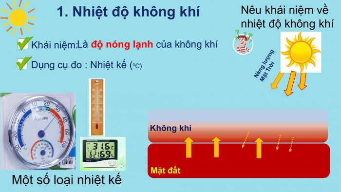 Giáo án PPT Địa lí 6 kết nối Bài 16: Nhiệt độ không khí. Mây và mưa