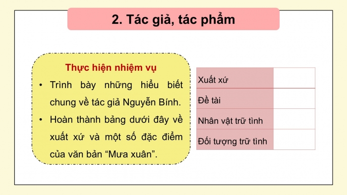 Giáo án điện tử Ngữ văn 9 kết nối Bài 7: Mưa xuân (Nguyễn Bính)