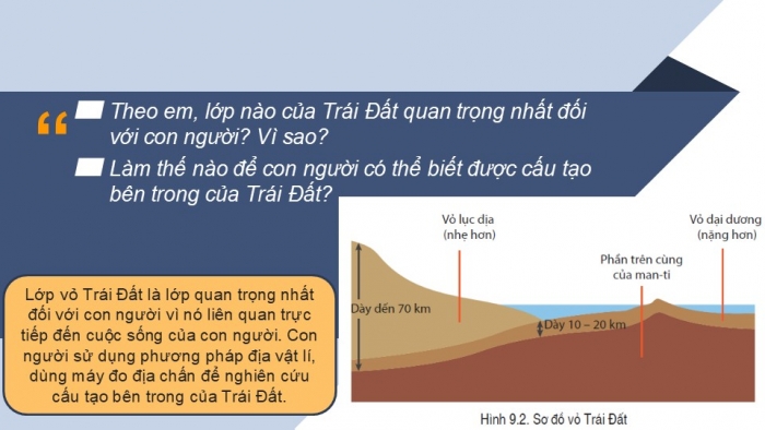 Giáo án PPT Địa lí 6 cánh diều Bài 9: Cấu tạo của Trái Đất. Các mảng kiến tạo. Núi lửa và động đất