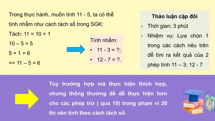 Giáo án PPT Toán 2 kết nối Bài 11: Phép trừ (qua 10) trong phạm vi 20