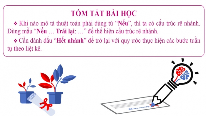 Giáo án PPT Tin học 6 cánh diều Bài 3: Cấu trúc rẽ nhánh trong thuật toán