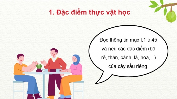 Giáo án điện tử Công nghệ 9 Trồng cây ăn quả Kết nối Bài 6: Kĩ thuật trồng và chăm sóc cây sầu riêng