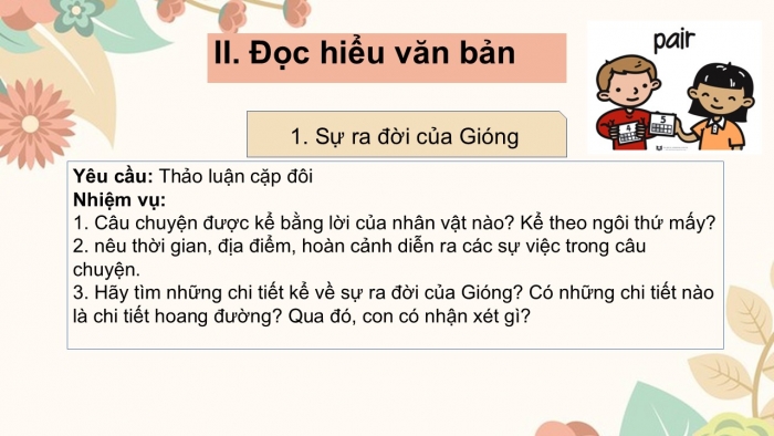 Giáo án PPT Ngữ văn 6 cánh diều Bài 1: Thánh Gióng