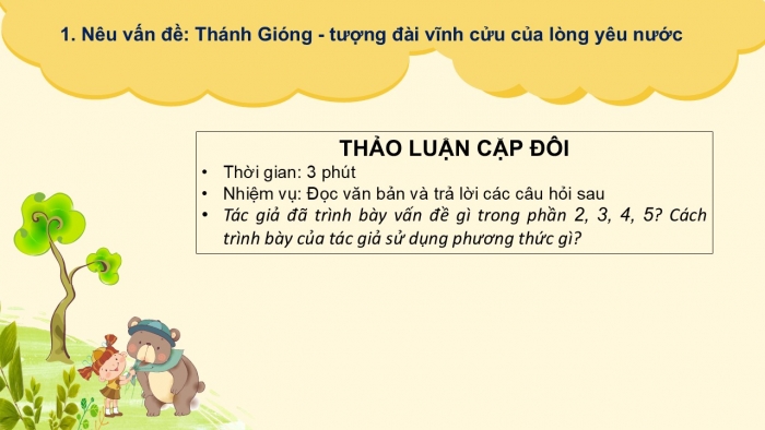 Giáo án PPT Ngữ văn 6 cánh diều Bài 4: Thánh Gióng – tượng đài vĩnh cửu của lòng yêu nước