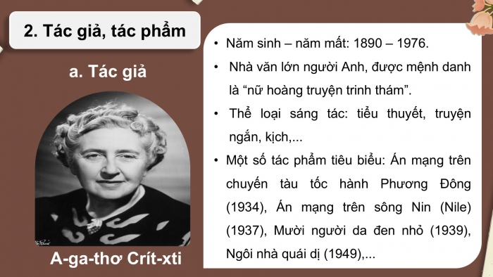 Giáo án điện tử Ngữ văn 9 kết nối Bài 6: Bài hát đồng sáu xu (A-ga-thơ Crít-xti)