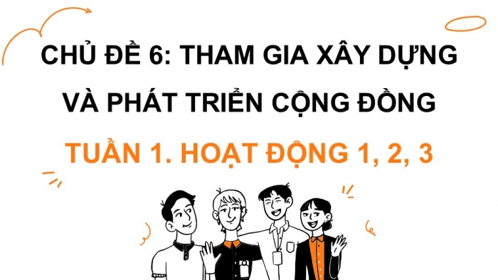 Giáo án điện tử Hoạt động trải nghiệm 12 chân trời bản 1 Chủ đề 6: Tham gia xây dựng và phát triển cộng đồng (P1)