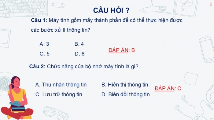 Giáo án PPT Tin học 6 kết nối Bài 2: Xử lí thông tin