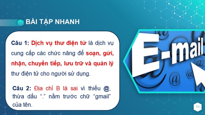 Giáo án PPT Tin học 6 kết nối Bài 8: Thư điện tử