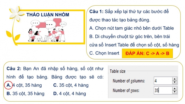 Giáo án PPT Tin học 6 kết nối Bài 12: Trình bày thông tin ở dạng bảng