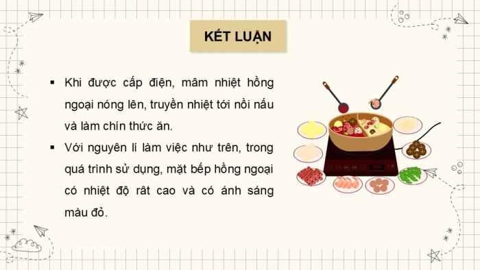 Giáo án PPT Công nghệ 6 kết nối Bài 13: Bếp hồng ngoại