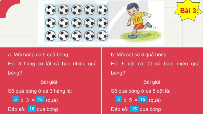 Giáo án PPT Toán 2 kết nối Bài 38: Thừa số, tích