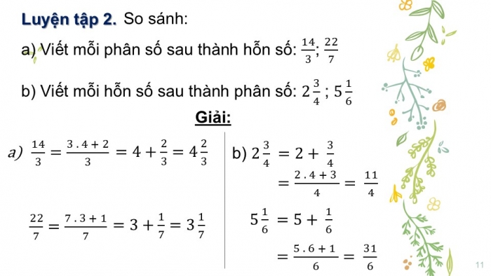 Giáo án PPT Toán 6 cánh diều Bài 2: So sánh các phân số. Hỗn số dương