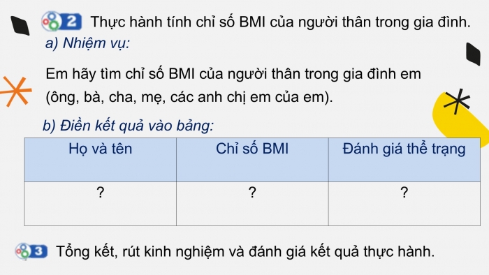 Giáo án PPT Toán 6 cánh diều Thực hành trải nghiệm Chủ đề 2: Chỉ số khối cơ thể (BMI)